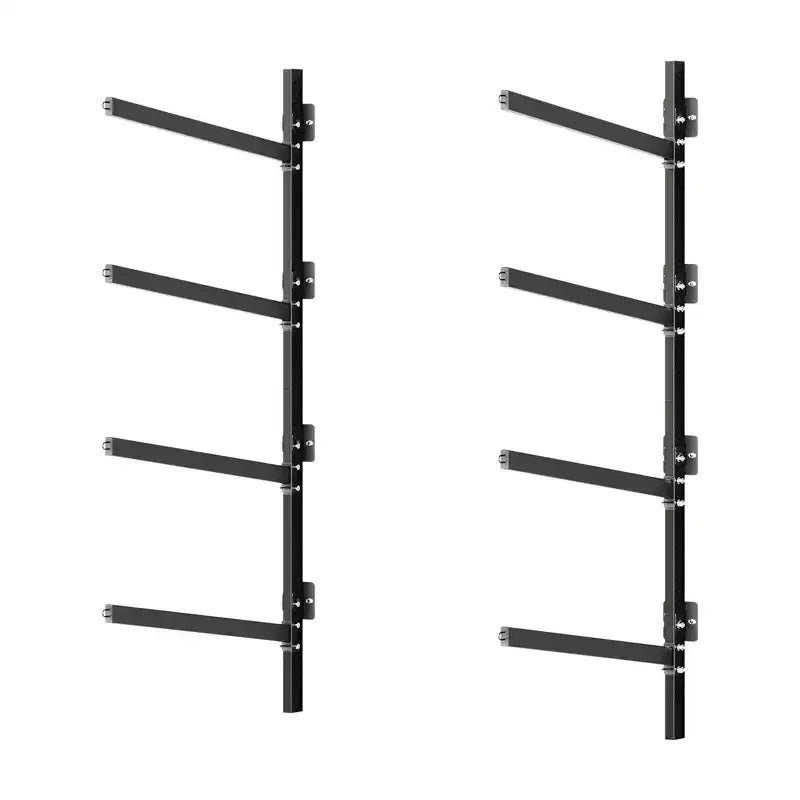 VEVOR Kayak Storage Rack for 4 Kayaks, Holds 300 lbs, Heavy Duty Adjustable Wall Mount Stand for Indoor Outdoor Garage Shed Dock, Black