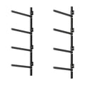 VEVOR Kayak Storage Rack for 4 Kayaks, Holds 300 lbs, Heavy Duty Adjustable Wall Mount Stand for Indoor Outdoor Garage Shed Dock, Black