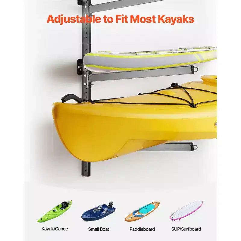 Support de rangement autoportant pour 4 kayaks