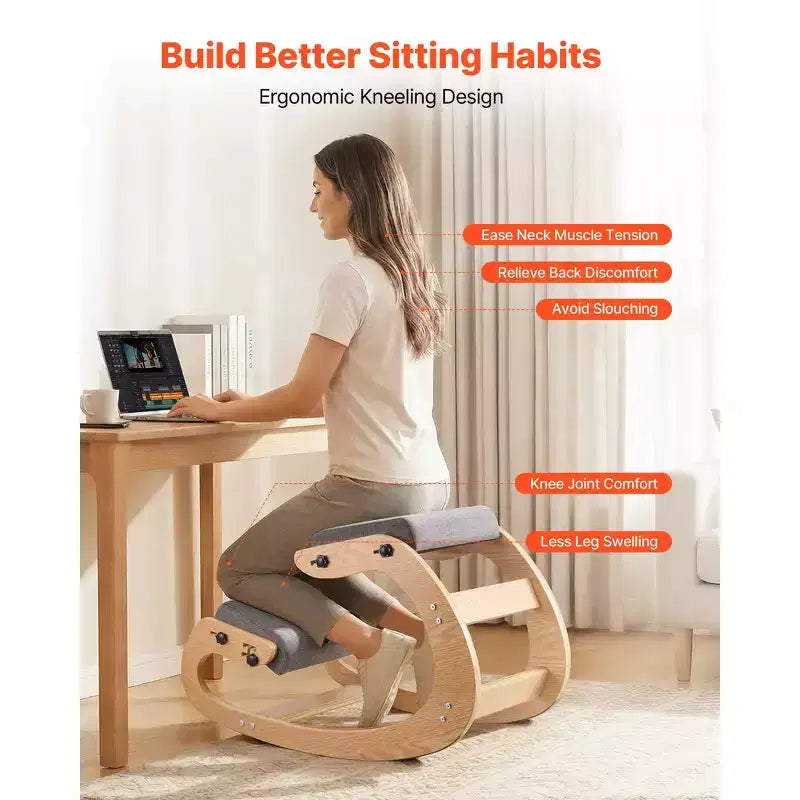 Chaise ergonomique à genoux – Chaise de bureau pour la correction de la posture