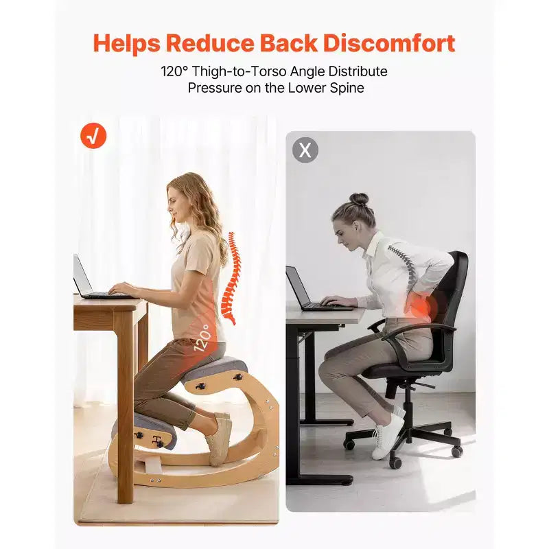 Chaise ergonomique à genoux – Chaise de bureau pour la correction de la posture