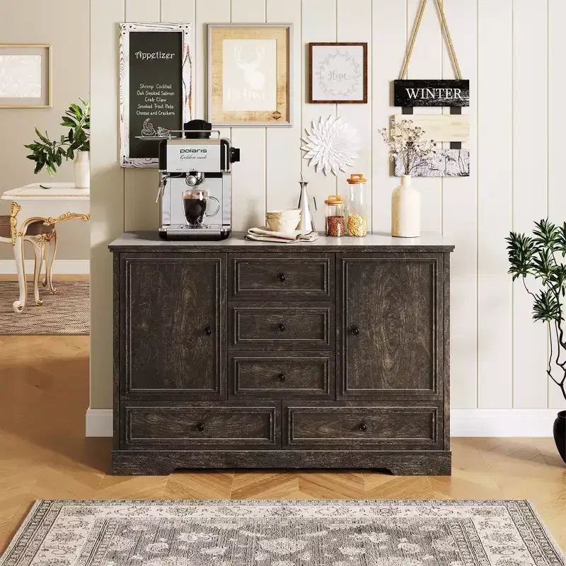 Buffet de salle à manger style ferme 119 cm – Rangement pour salle à manger