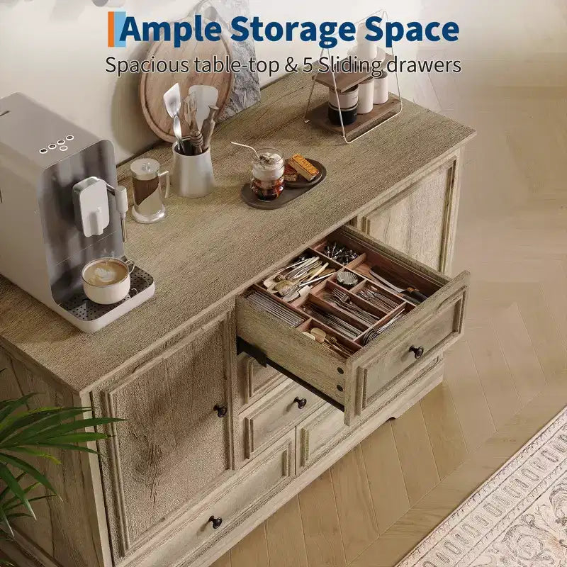 Buffet de salle à manger style ferme 119 cm – Rangement pour salle à manger