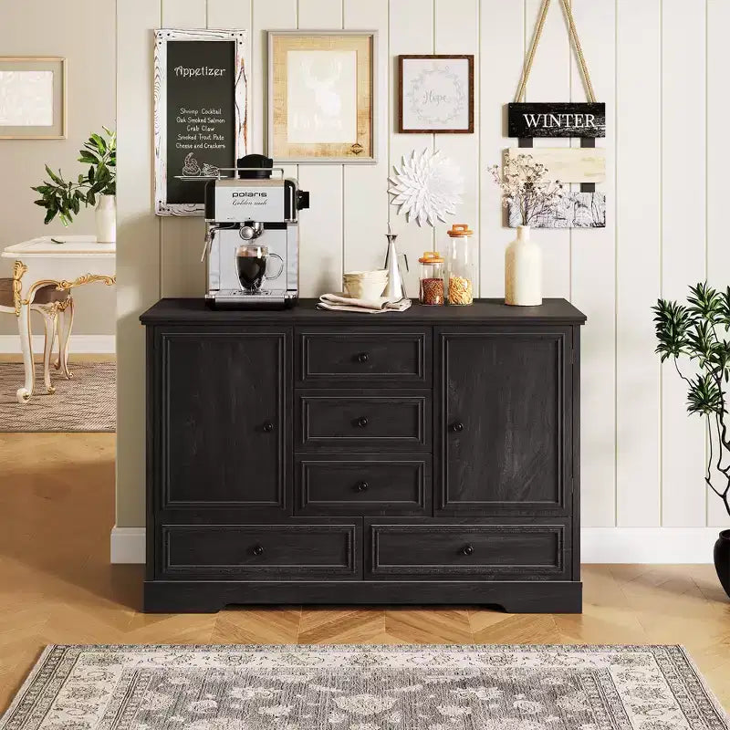 Buffet de salle à manger style ferme 119 cm – Rangement pour salle à manger