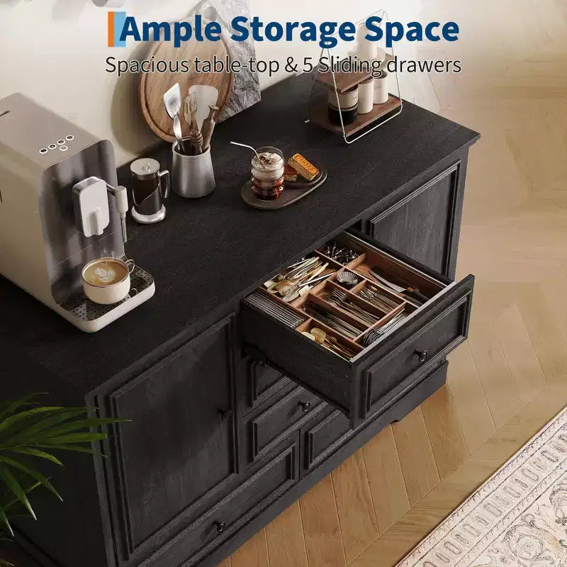 Buffet de salle à manger style ferme 119 cm – Rangement pour salle à manger