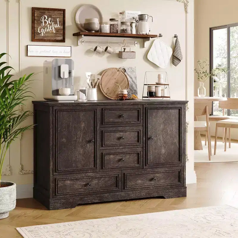 Buffet de salle à manger style ferme 119 cm – Rangement pour salle à manger