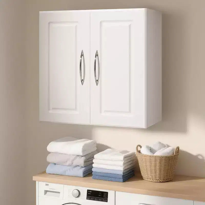Armoire murale de buanderie – Rangement mural avec portes