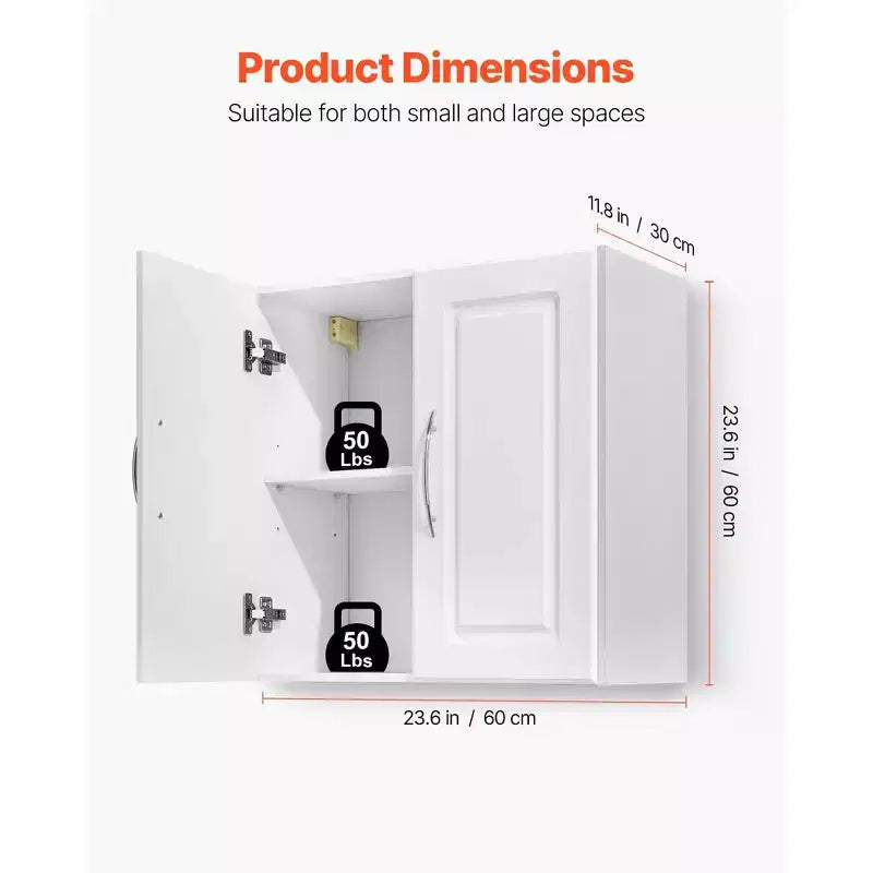 Armoire murale de buanderie – Rangement mural avec portes