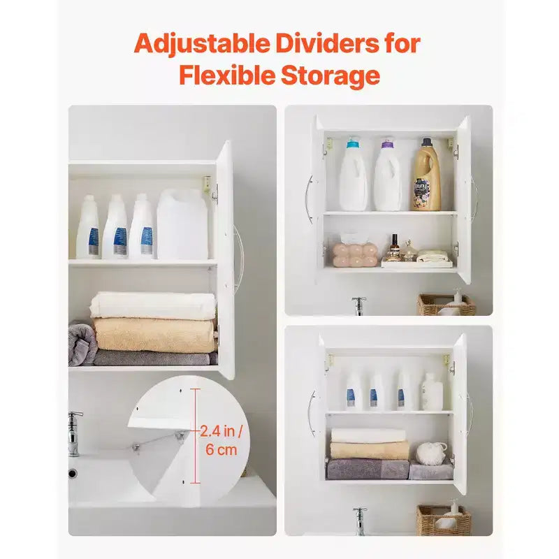Armoire murale de buanderie – Rangement mural avec portes