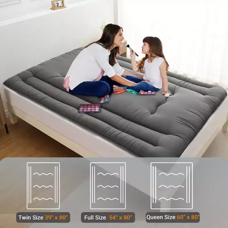 Matelas de sol portable enroulable, lit d'appoint futon japonais et matelas de camping pliable