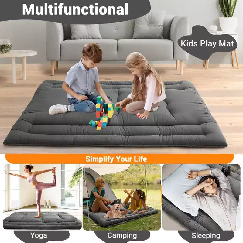Matelas de sol portable enroulable, lit d'appoint futon japonais et matelas de camping pliable