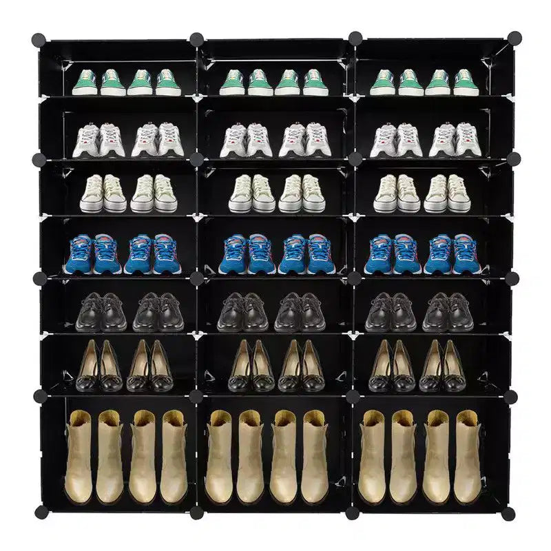 Meuble à chaussures modulaire DIY 21 cases – Grand organisateur de chaussures