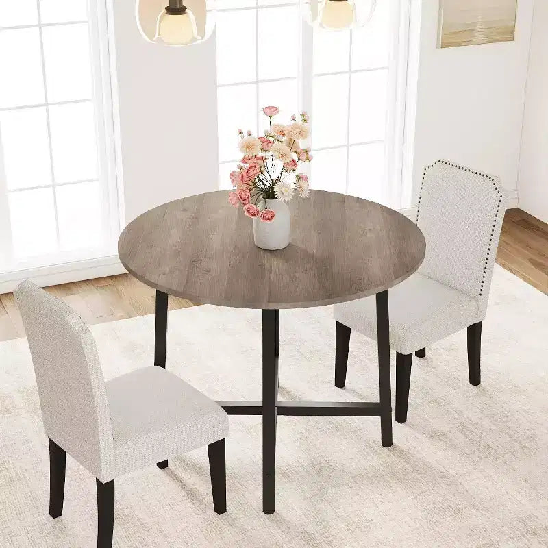 Table à manger ronde de cuisine de 31,5 po – Table de petit-déjeuner pour petits espaces