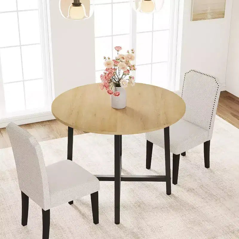 Table à manger ronde de cuisine de 31,5 po – Table de petit-déjeuner pour petits espaces