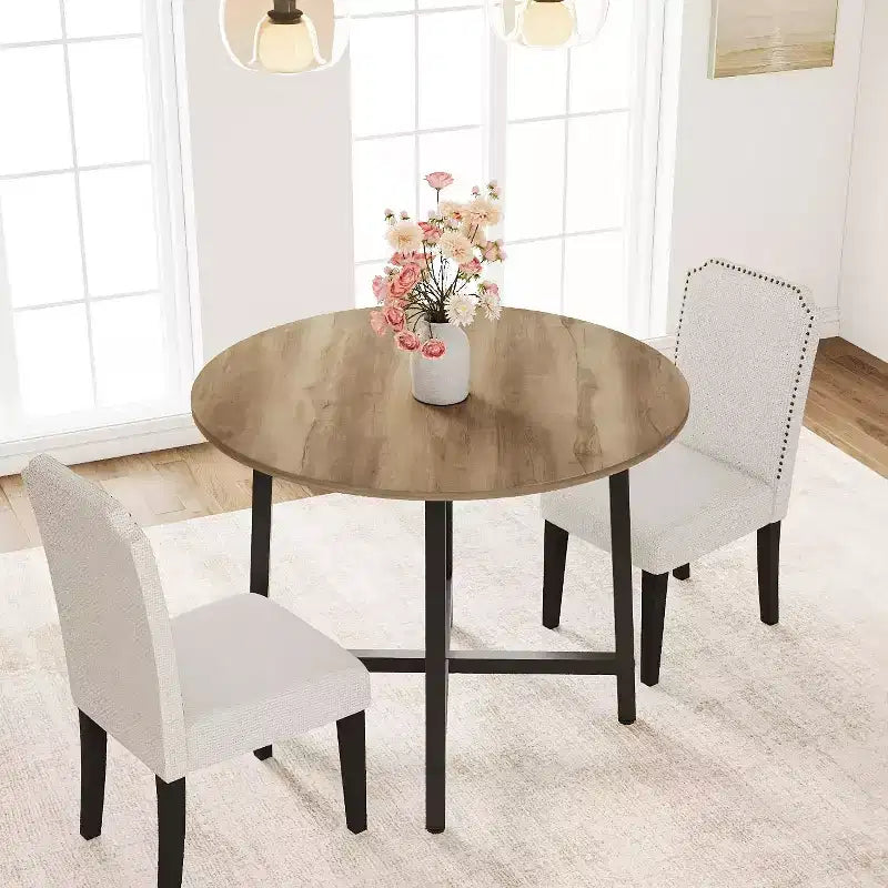 Table à manger ronde de cuisine de 31,5 po – Table de petit-déjeuner pour petits espaces