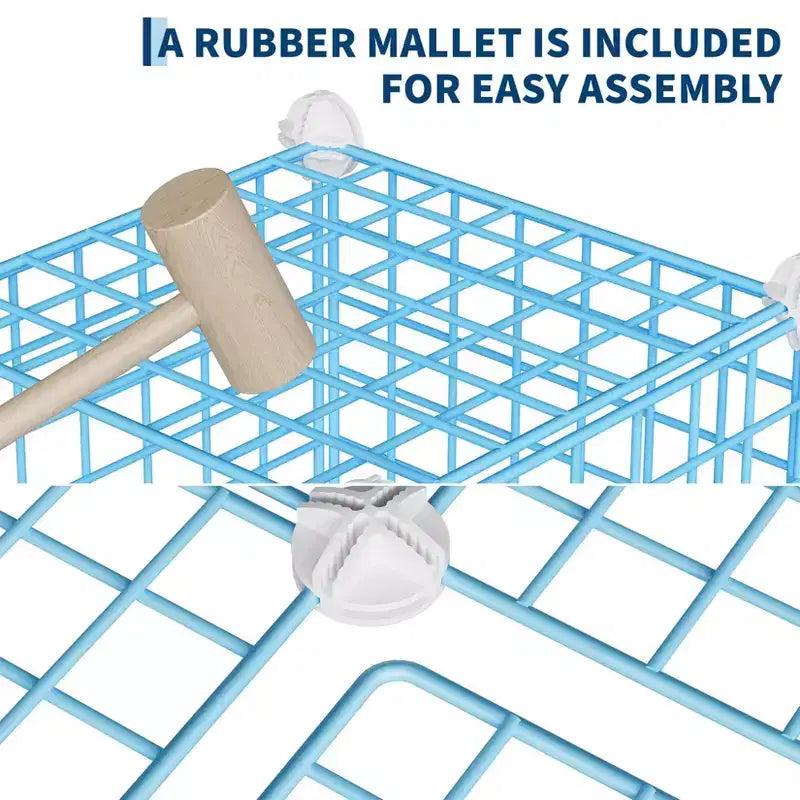 Organisateur de rangement modulaire en fil métallique 6 cubes ultra-résistant