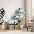 Heavy-Duty 6-Cube Modular Metal Wire Storage Organizer, DIY Expandable Shelving, Sturdy for Entryway/Closet/Bedroom/Office
