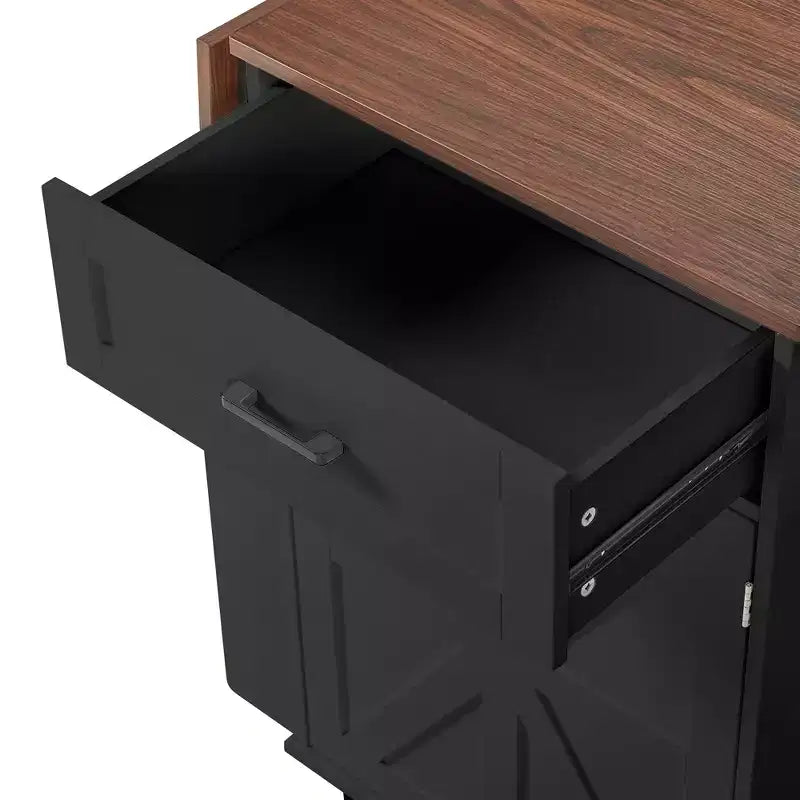 Îlot de cuisine roulant de 99,8 cm avec rangement et roulettes