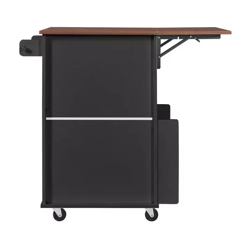 Îlot de cuisine roulant de 99,8 cm avec rangement et roulettes