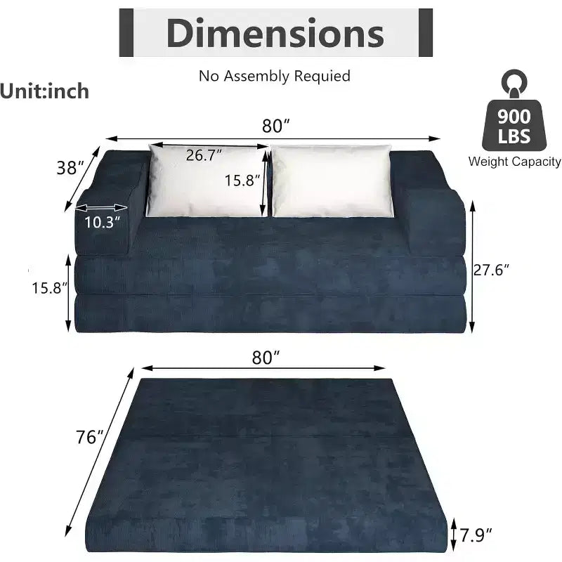 Canapé-lit convertible 80" – Pliant pour salon