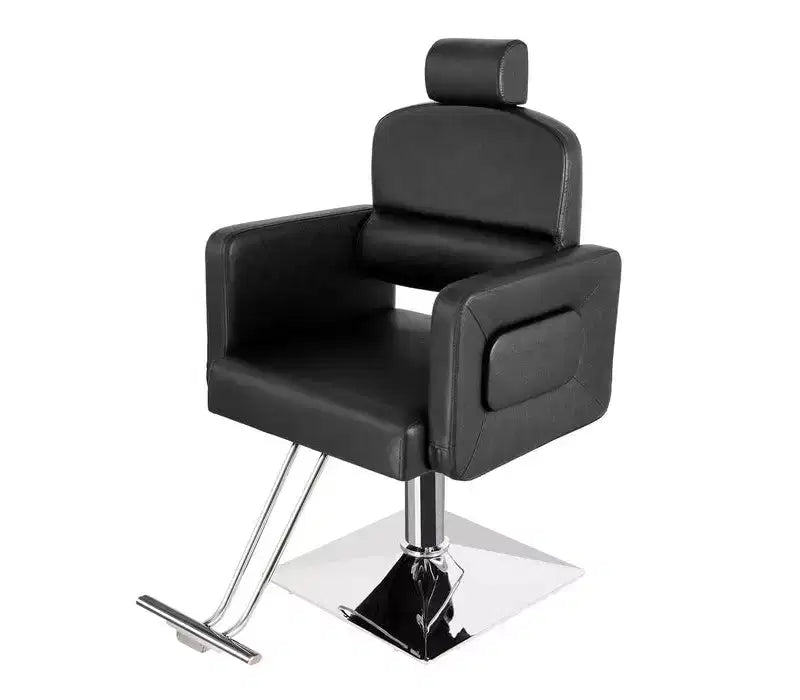 Karl Home All Purpose Heavy Duty Reclining Minimalist Hair Salon Chair with Headrest