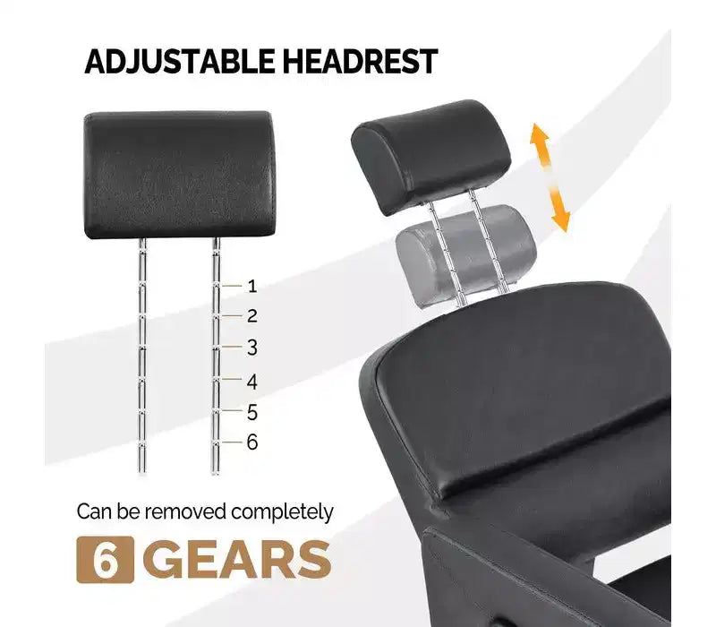 Fauteuil de salon de coiffure inclinable robuste – Fauteuil de barbier toutes fonctions