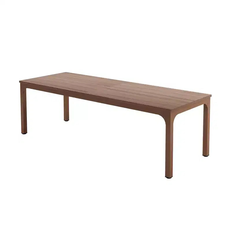 HomeRoots Table de salle à manger 46 en bois marron et fer