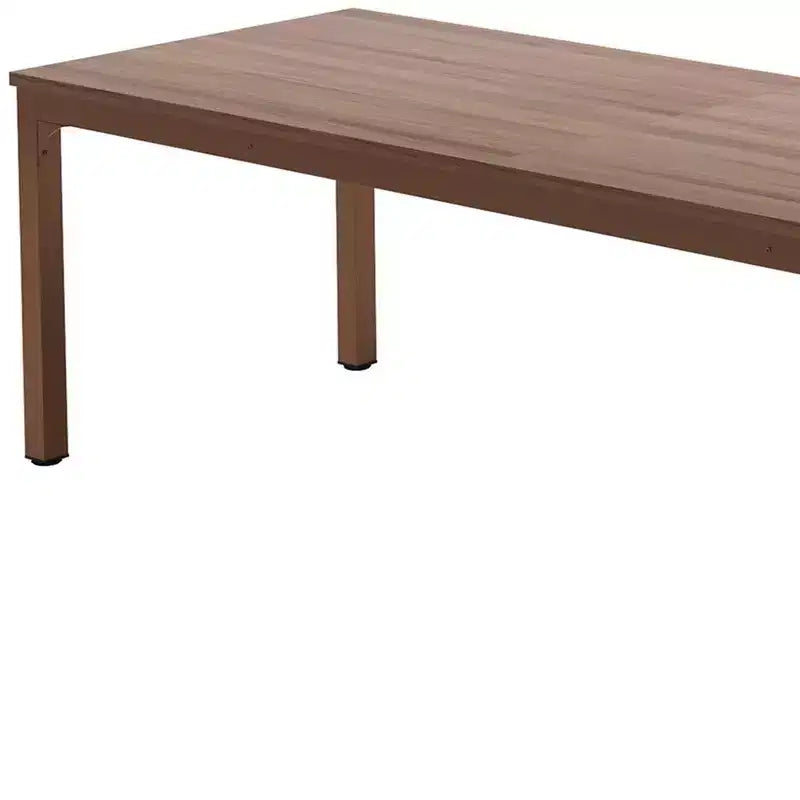 HomeRoots Table de salle à manger 46 en bois marron et fer