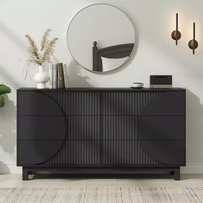 Commode moderne à 6 tiroirs – Grande commode de chambre