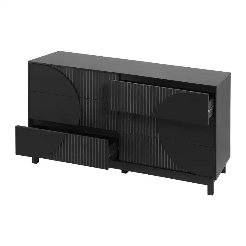 Commode moderne à 6 tiroirs – Grande commode de chambre