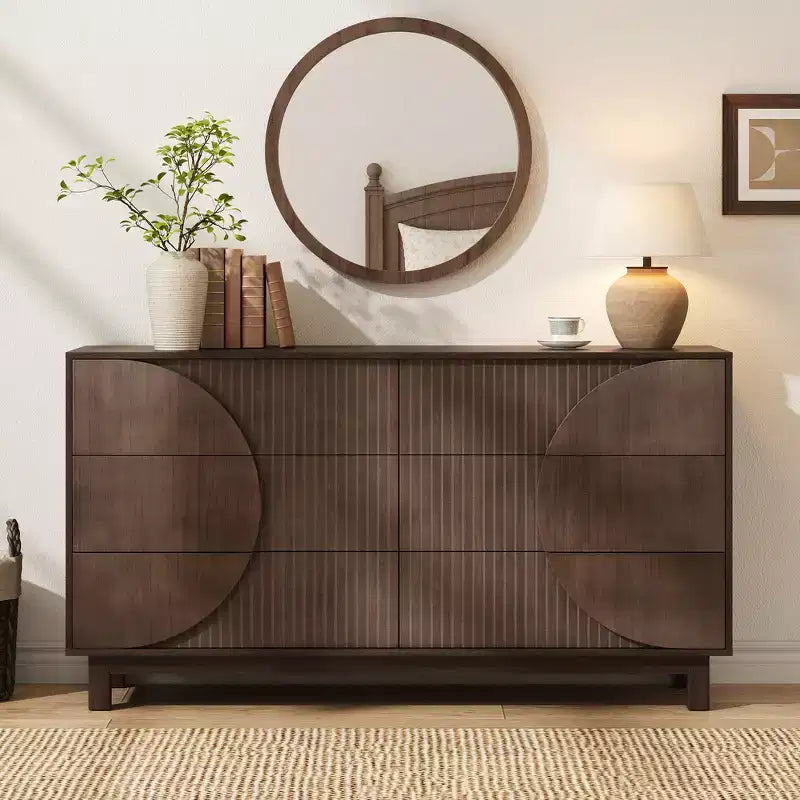 Commode moderne à 6 tiroirs – Grande commode de chambre