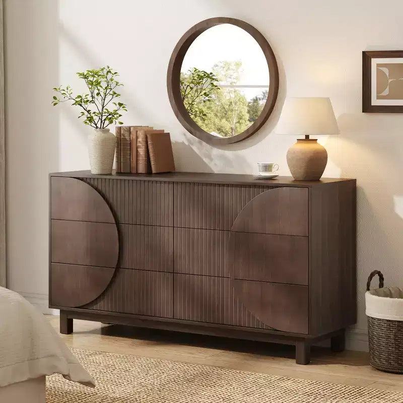 Commode moderne à 6 tiroirs – Grande commode de chambre