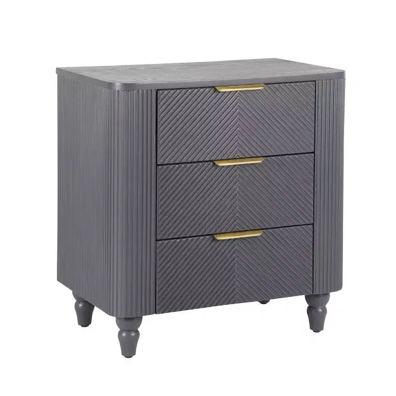 Table de chevet moderne à 3 tiroirs – Table de nuit avec rangement