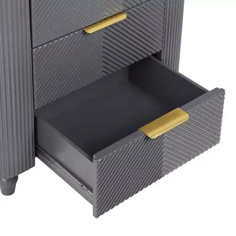 Table de chevet moderne à 3 tiroirs – Table de nuit avec rangement