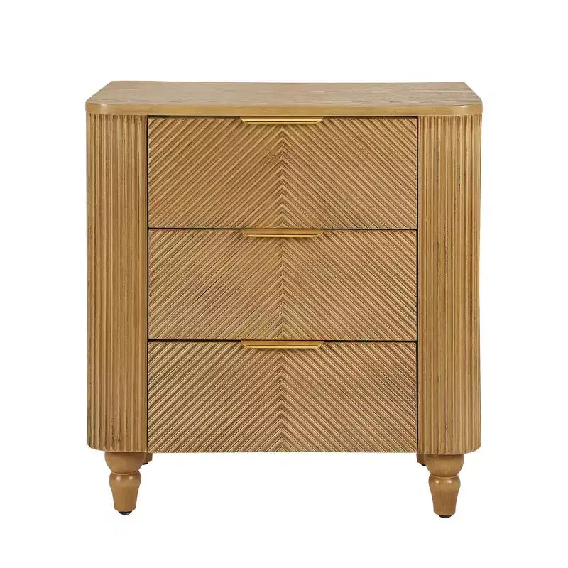 Table de chevet moderne à 3 tiroirs – Table de nuit avec rangement