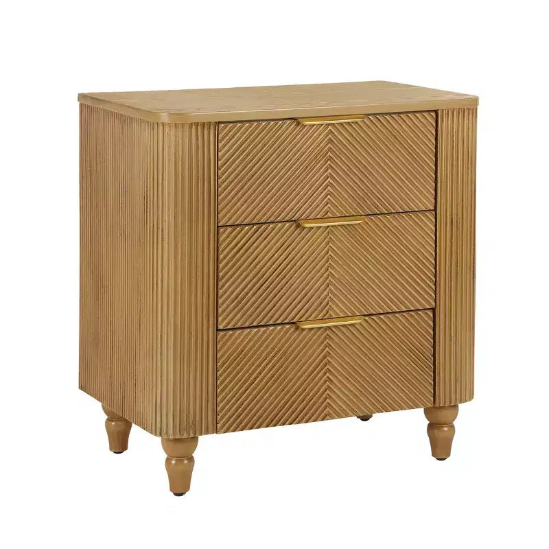 Table de chevet moderne à 3 tiroirs – Table de nuit avec rangement