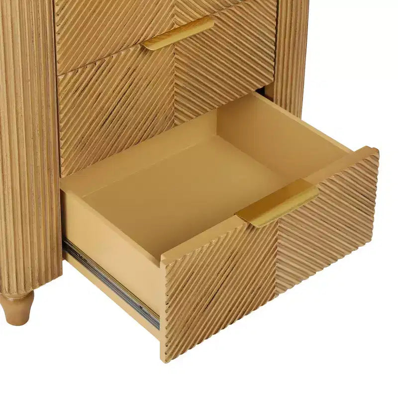 Table de chevet moderne à 3 tiroirs – Table de nuit avec rangement