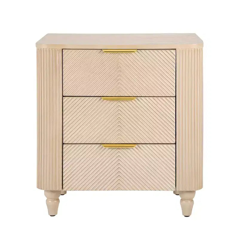 Table de chevet moderne à 3 tiroirs – Table de nuit avec rangement