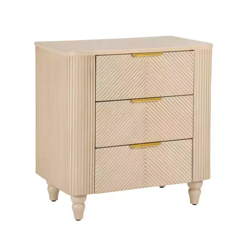 Table de chevet moderne à 3 tiroirs – Table de nuit avec rangement
