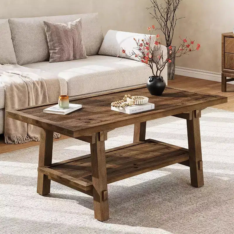 Table basse en bois massif – Table de salon moderne