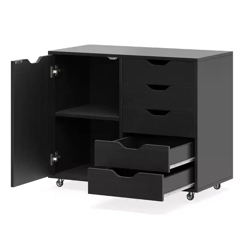Meuble de classement à 5 tiroirs – Rangement de bureau mobile avec serrure
