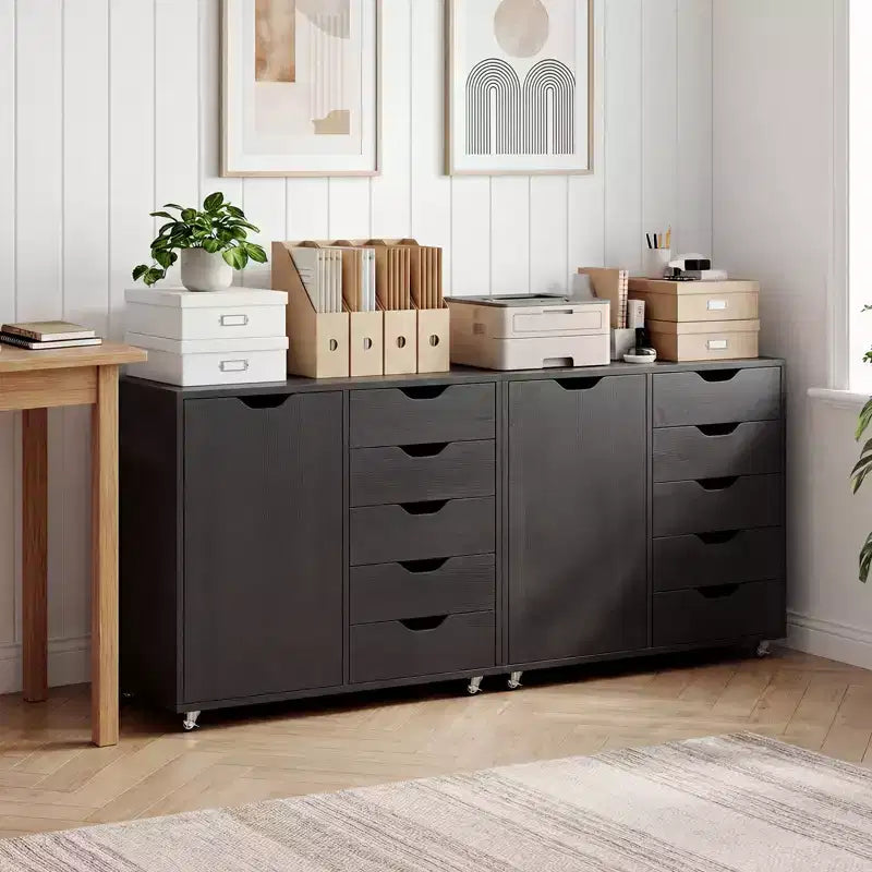 Meuble de classement à 5 tiroirs – Rangement de bureau mobile avec serrure
