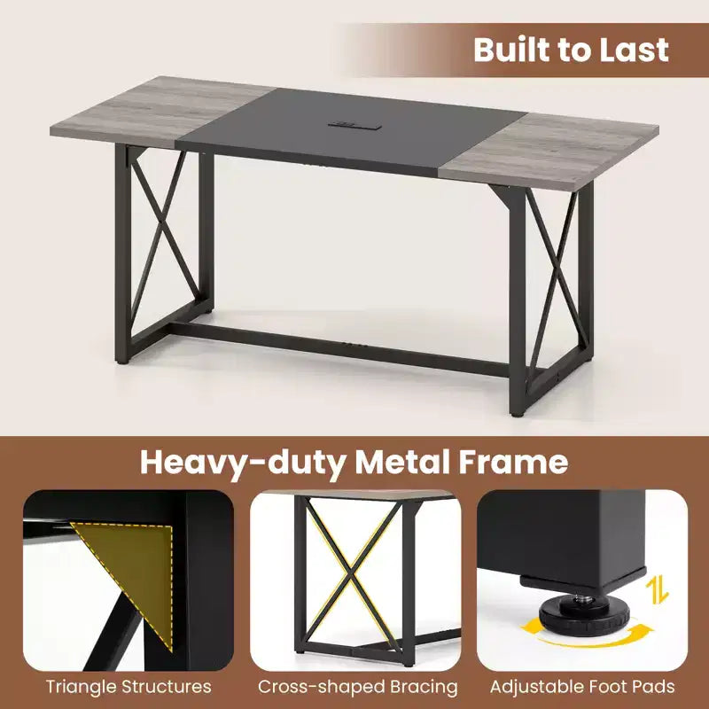 Table de conférence de 6 pieds – Table de réunion de bureau moderne