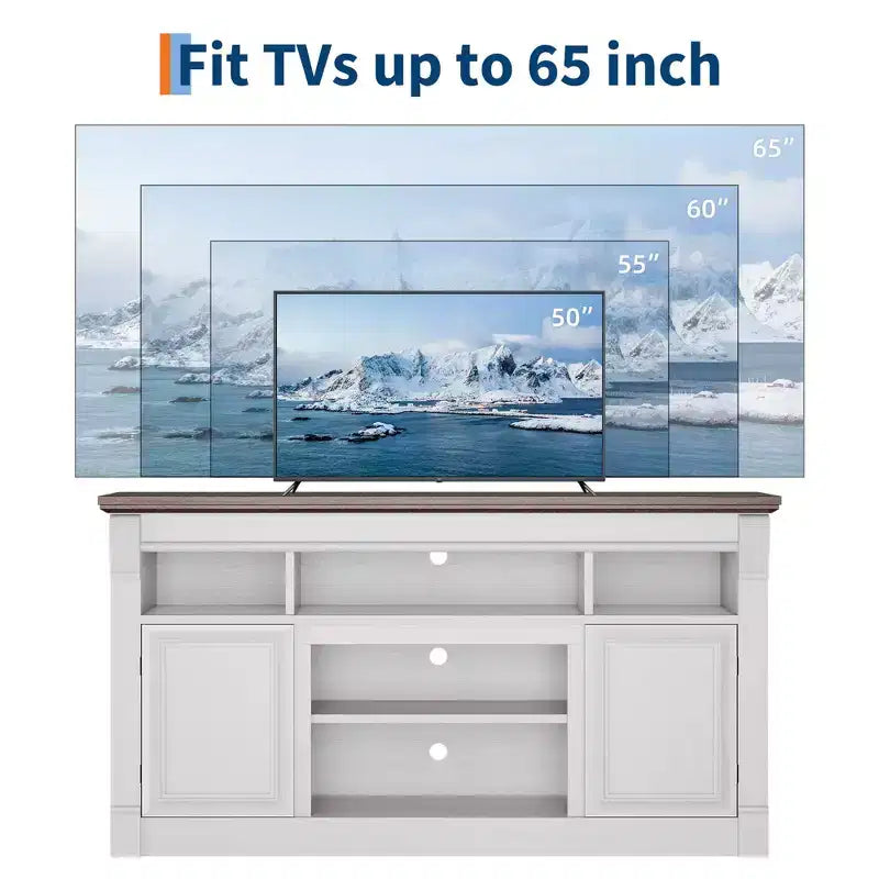 Meuble TV de style ferme – Meuble de divertissement pour téléviseurs jusqu'à 65 po
