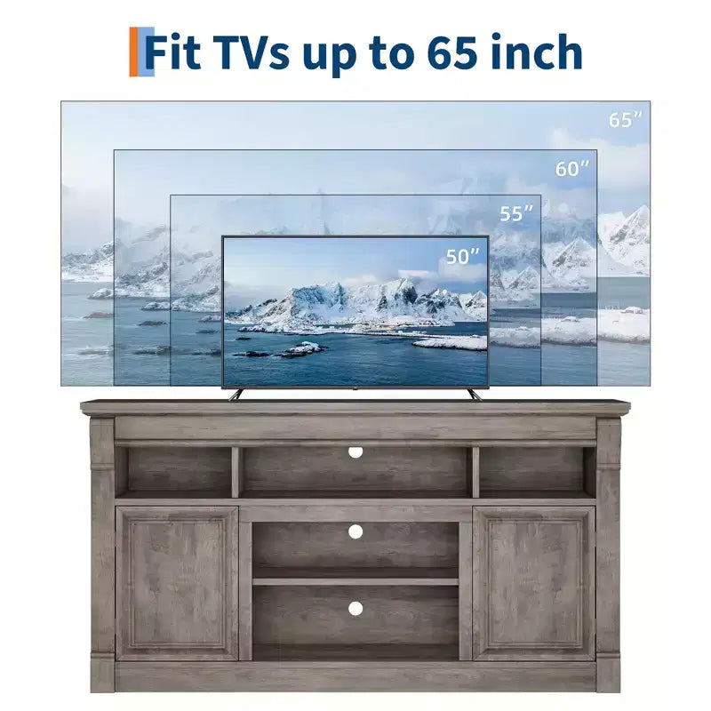 Meuble TV de style ferme – Meuble de divertissement pour téléviseurs jusqu'à 65 po