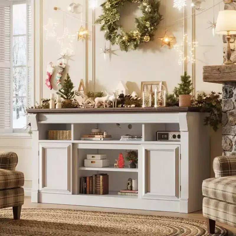 Meuble TV de style ferme – Meuble de divertissement pour téléviseurs jusqu'à 65 po