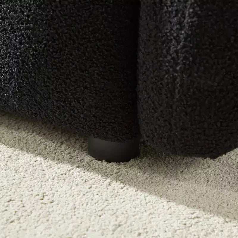 Fauteuil d'appoint moderne en tissu bouclette Teddy