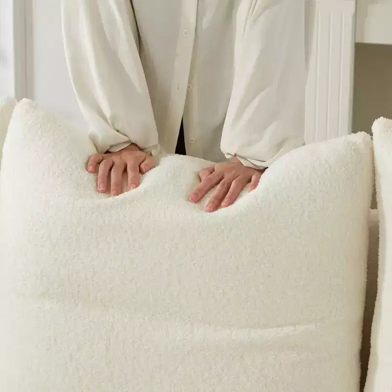 Fauteuil d'appoint moderne en tissu bouclette Teddy