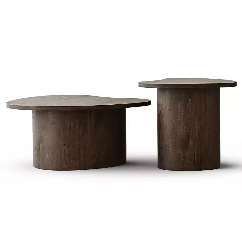 Lot de 2 tables basses modernes en forme de cœur, tables d'appoint gigognes, petit ensemble de tables basses décoratives pour salon ou appartement - Panipeachy