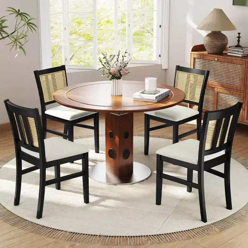 Chaise de salle à manger en rotin style ferme – Lot de 2 ou 4